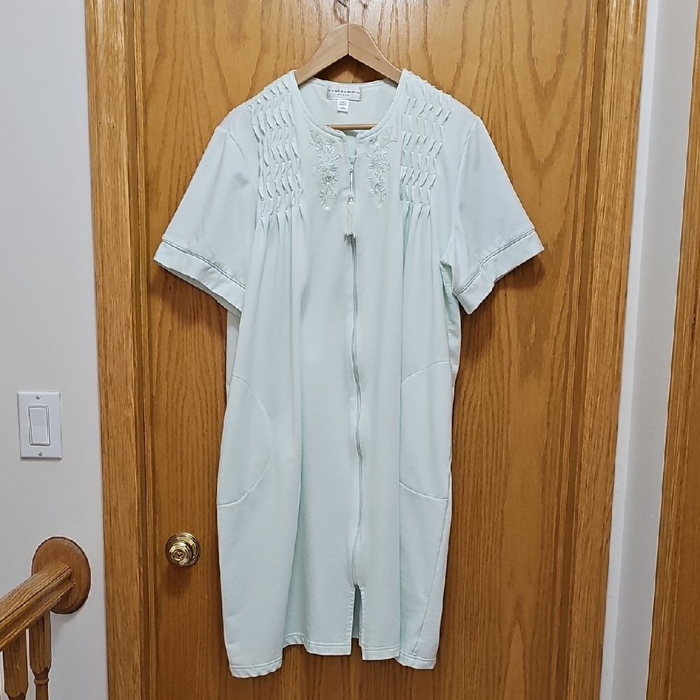 Miss Elaine Casual Green Raglan Dress with Collar